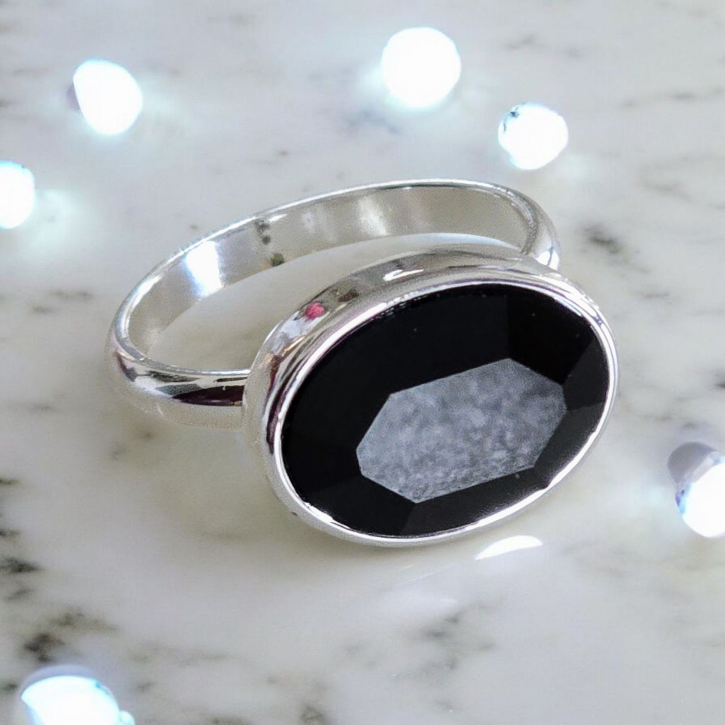 Swarovski Crystal Oval Focal Ring