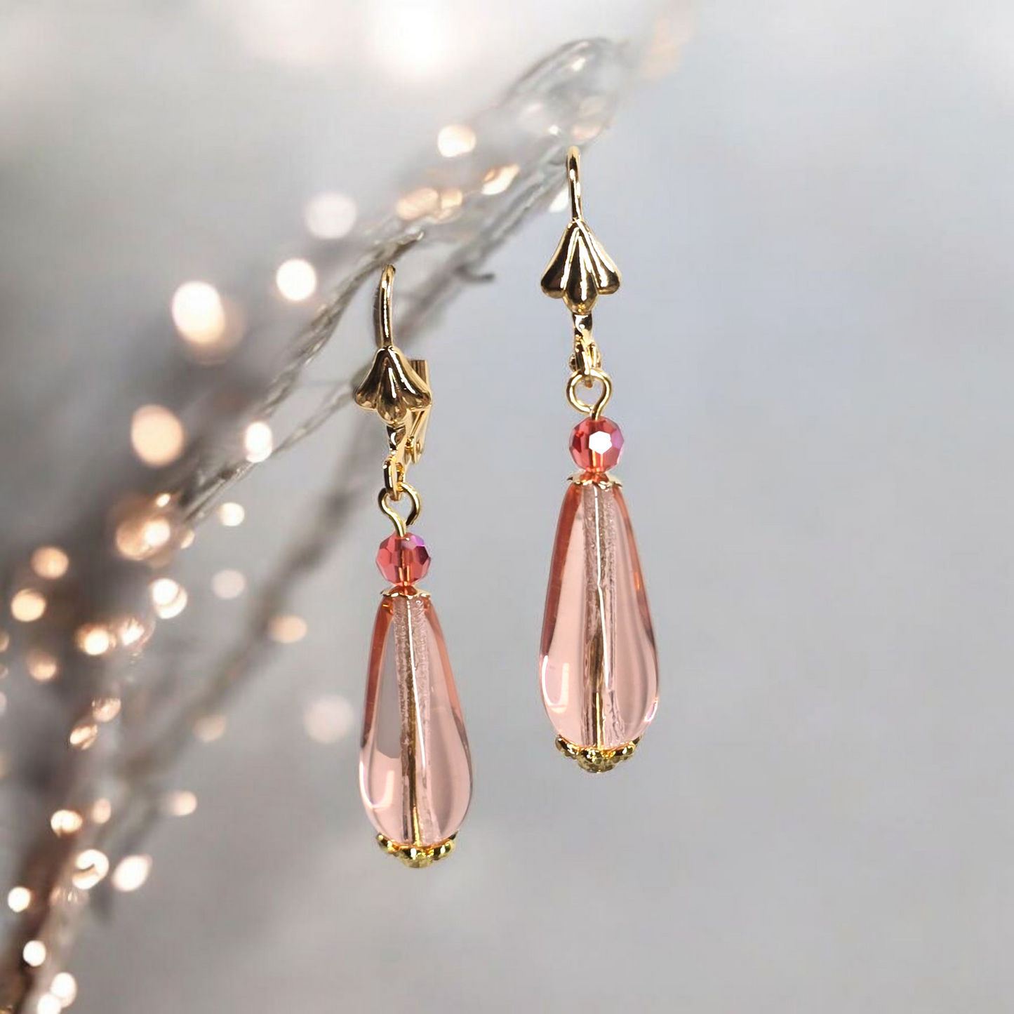 Venetian Glass Rosaline Dangle Earrings