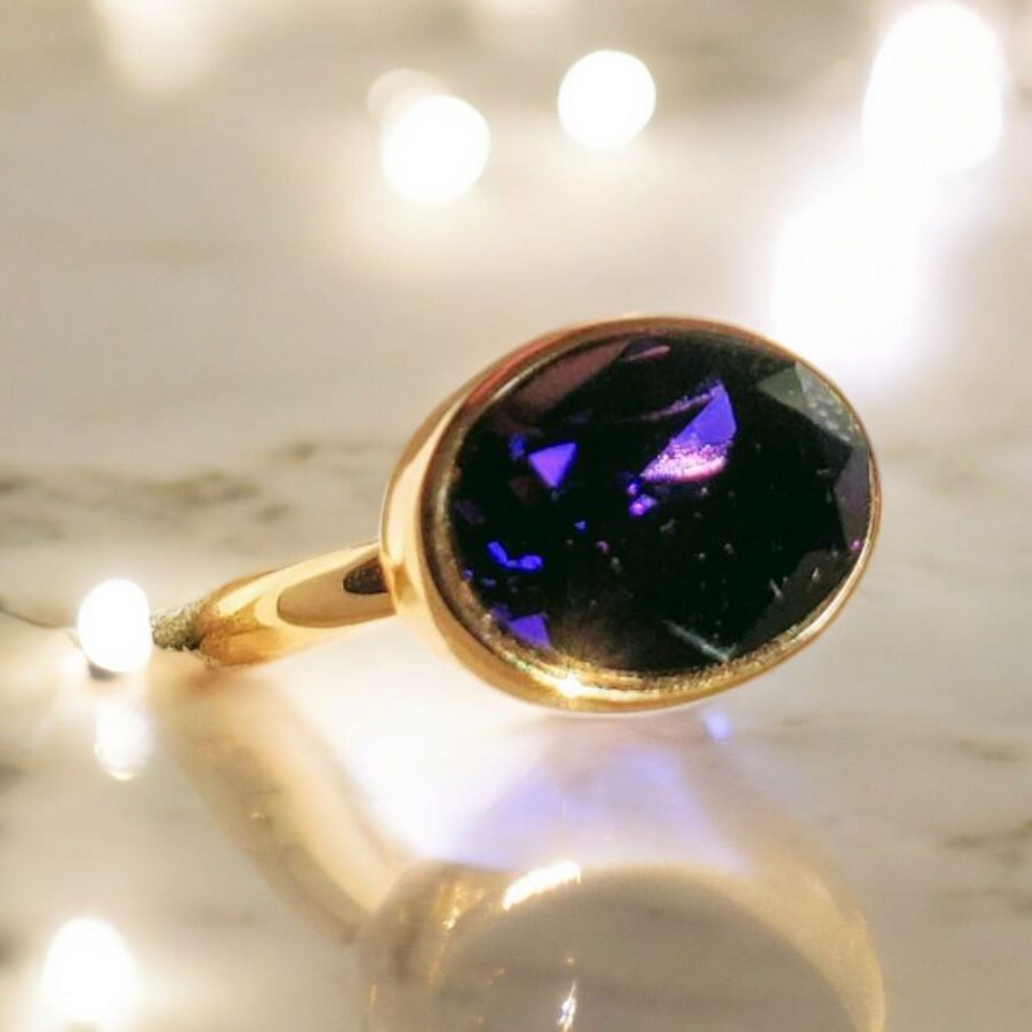 Swarovski Crystal Oval Focal Ring