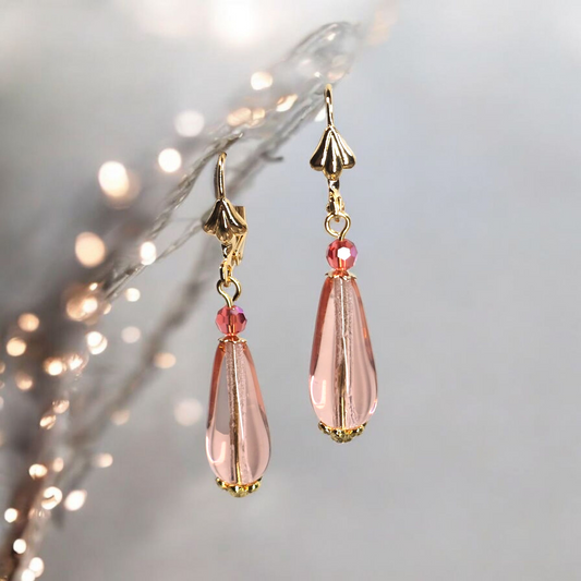 Venetian Glass Rosaline Dangle Earrings