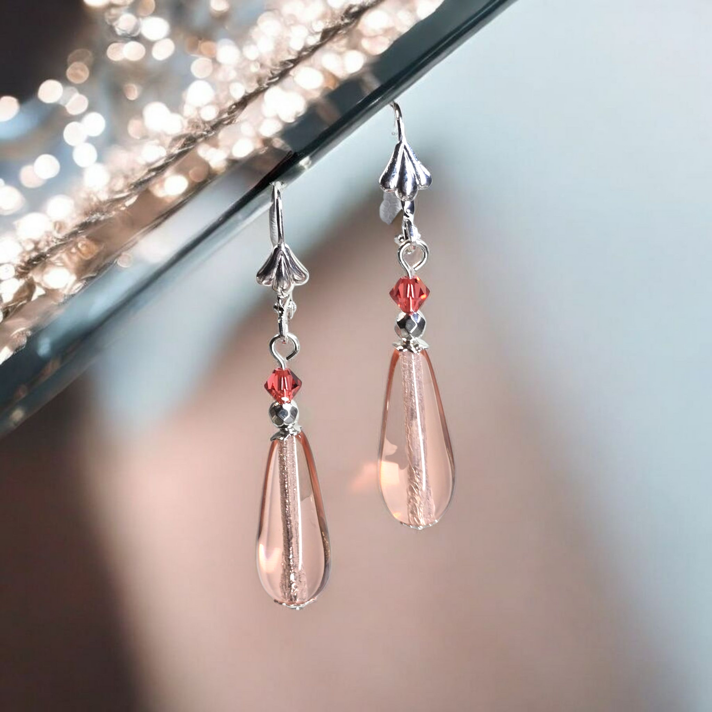 Venetian Glass Rosaline Dangle Earrings