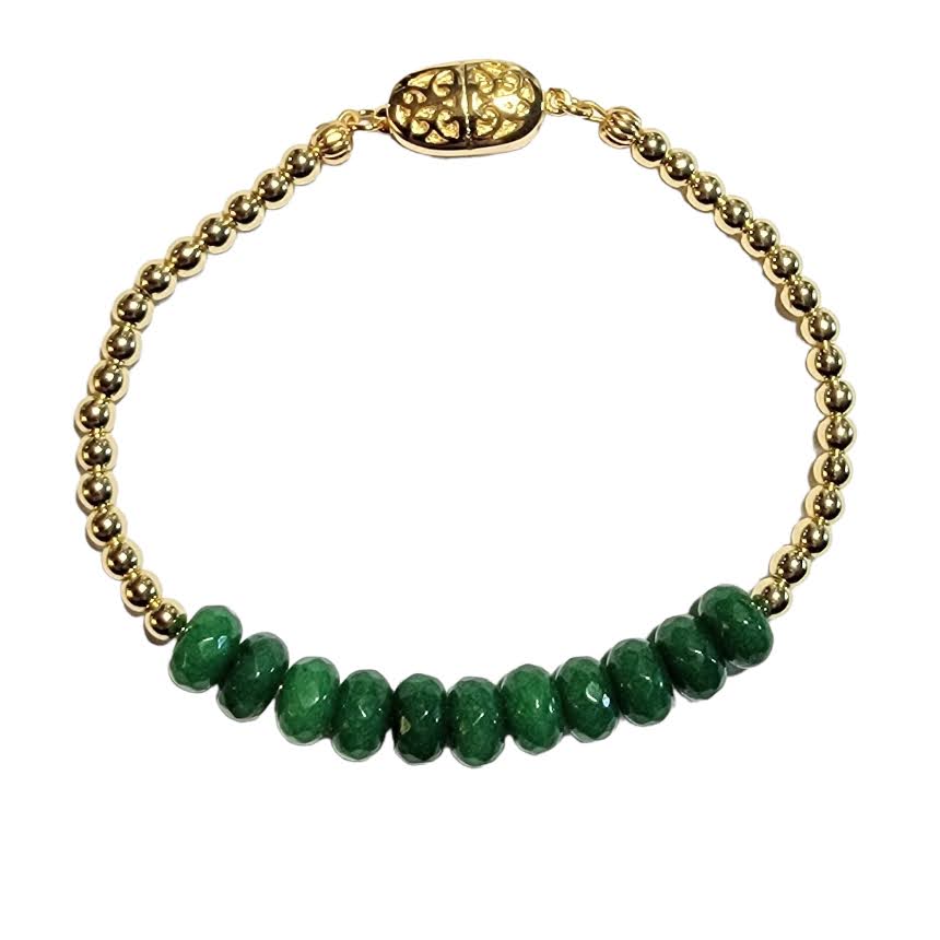 Multi Color Jade Stackable Bracelet