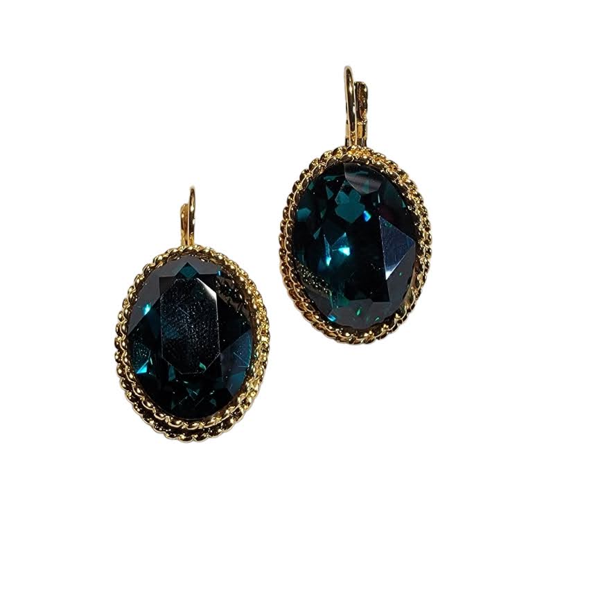 Swarovski Oval Framed Dangle Earrings