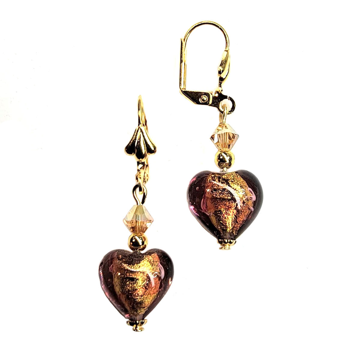 Venetian Glass Mini Heart Dangle